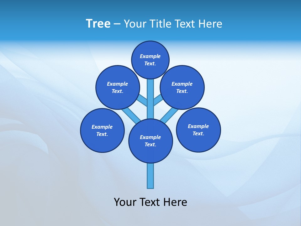 Chiffon Background Blue PowerPoint Template