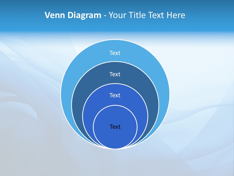 Chiffon Background Blue PowerPoint Template