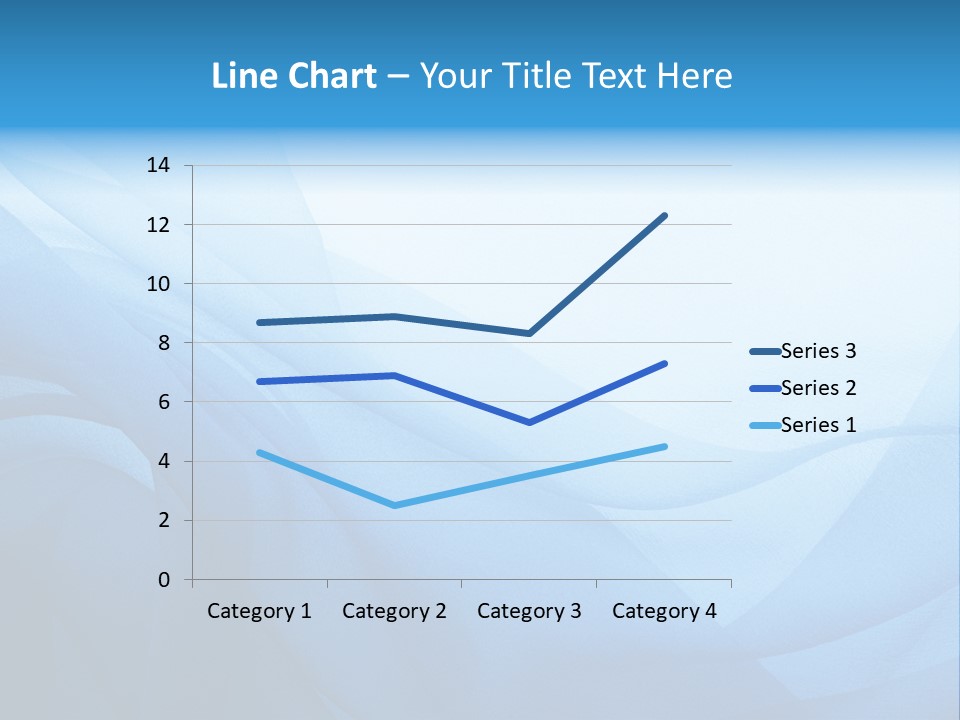 Chiffon Background Blue PowerPoint Template