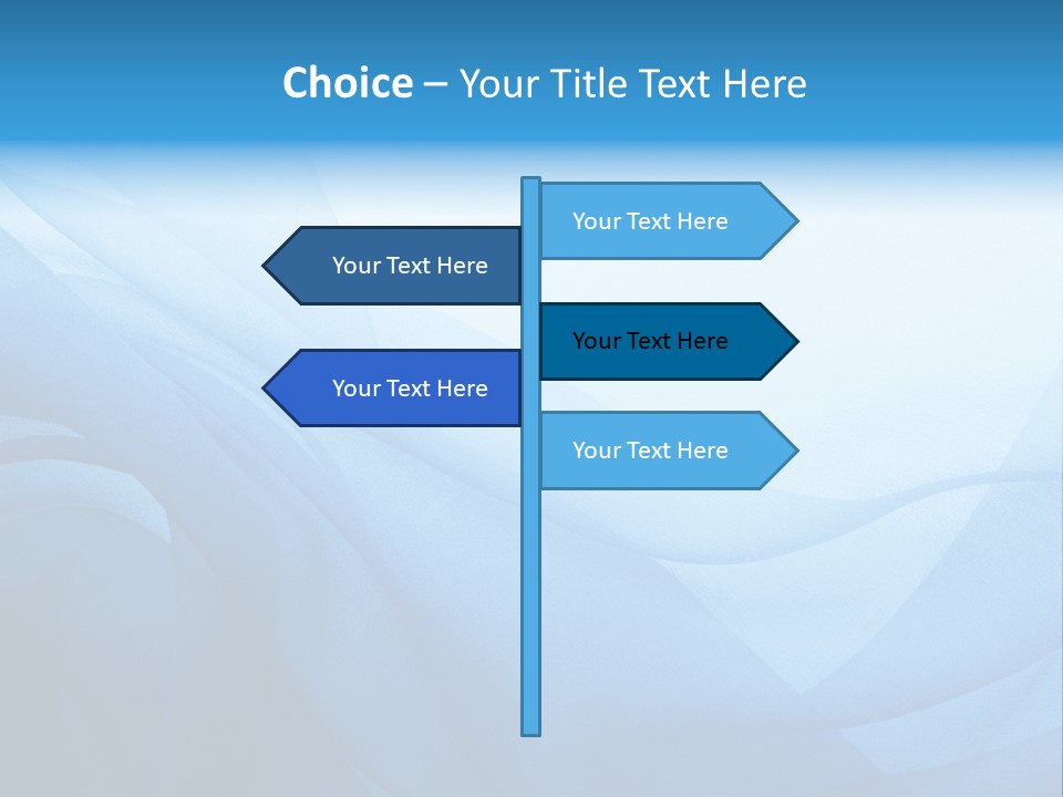 Chiffon Background Blue PowerPoint Template