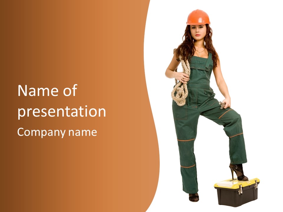 Engineer Bustier Spanner PowerPoint Template