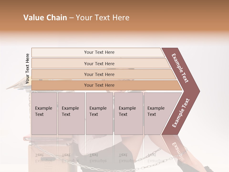 A Woman Sitting On A Box With A Chain Around Her Legs PowerPoint Template