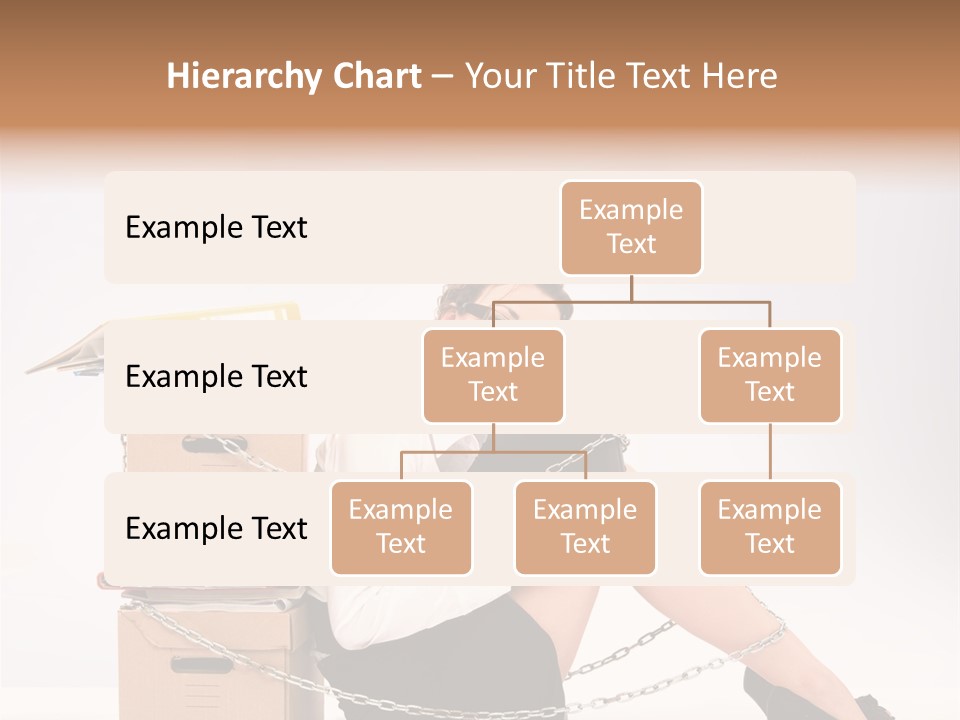 A Woman Sitting On A Box With A Chain Around Her Legs PowerPoint Template