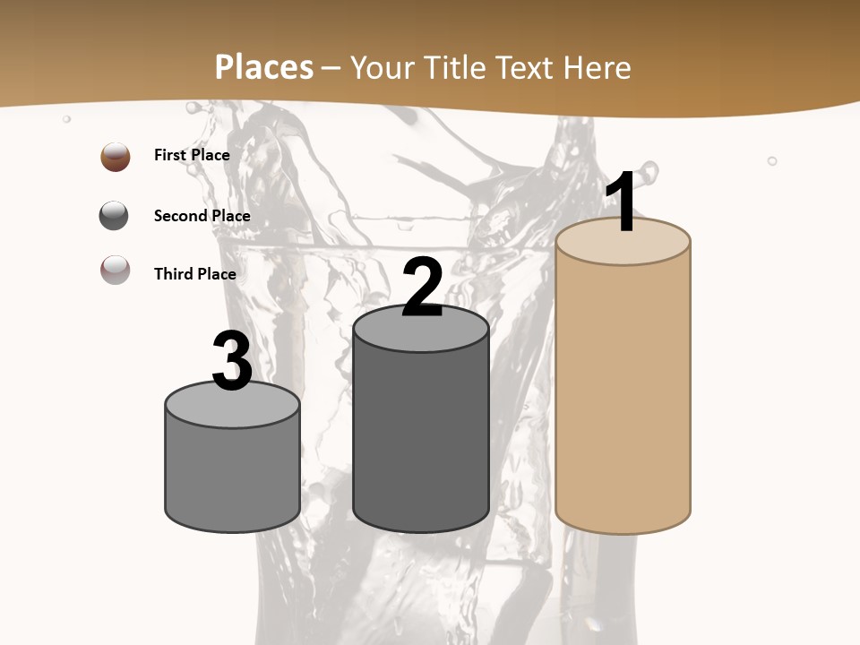 A Glass Filled With Water On Top Of A Table PowerPoint Template
