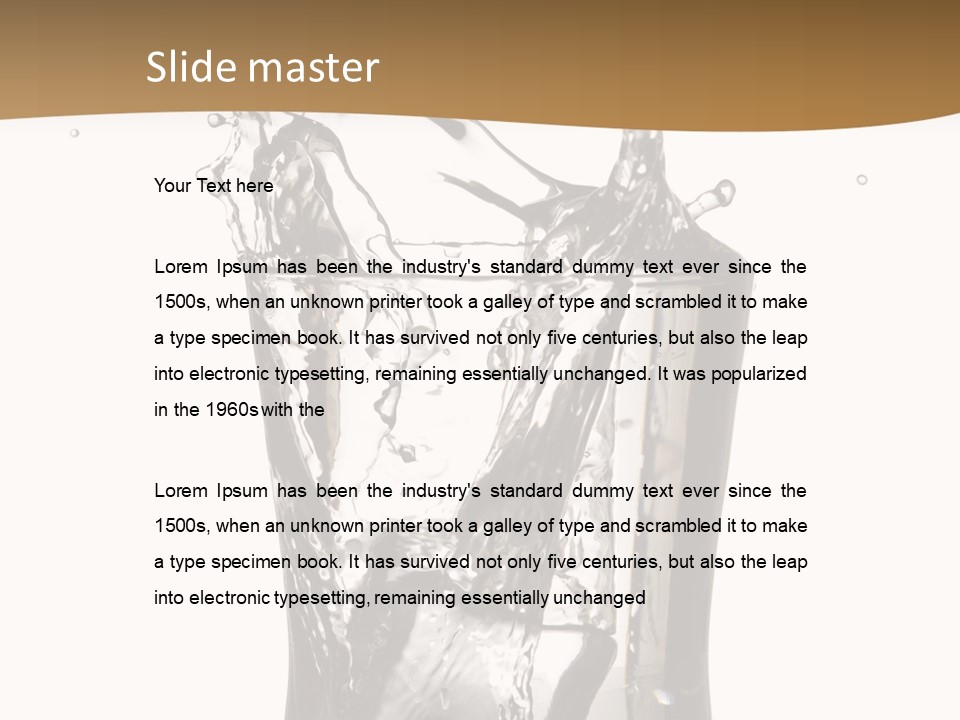 A Glass Filled With Water On Top Of A Table PowerPoint Template