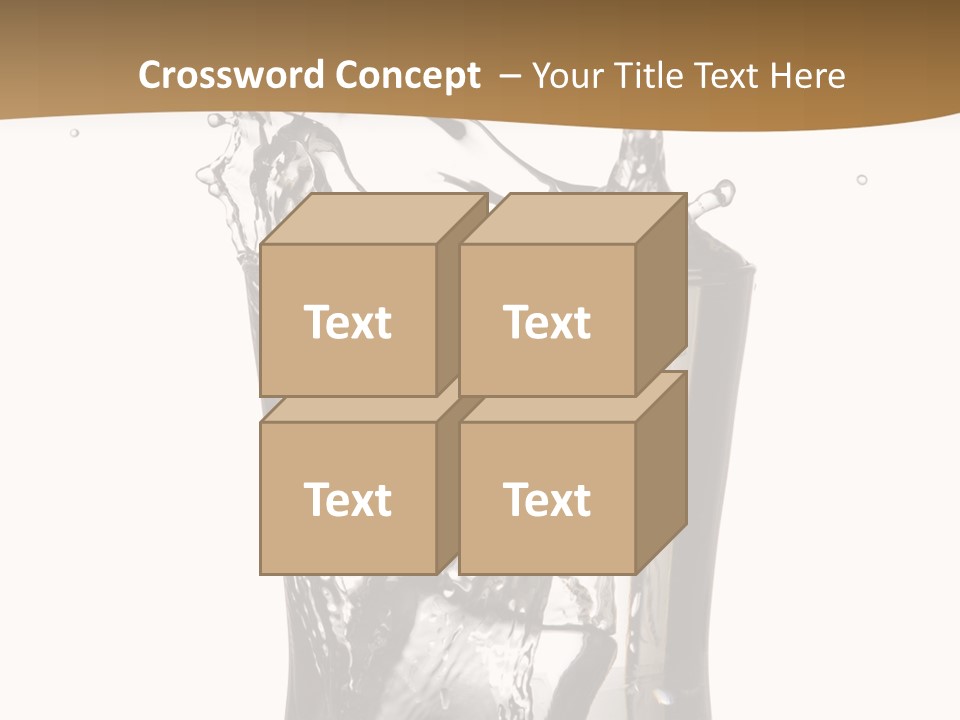 A Glass Filled With Water On Top Of A Table PowerPoint Template