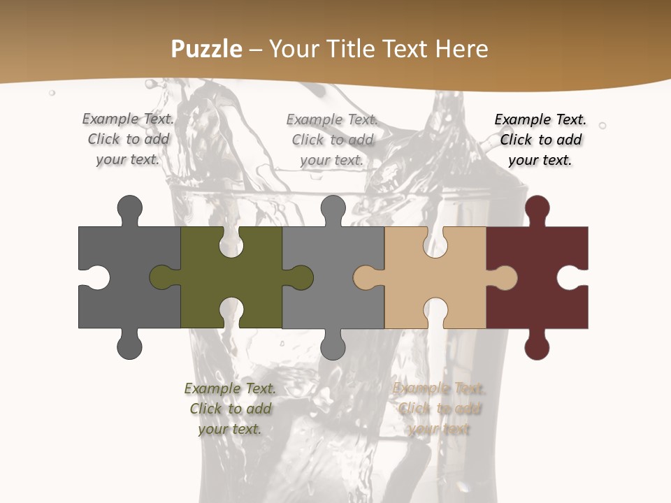 A Glass Filled With Water On Top Of A Table PowerPoint Template