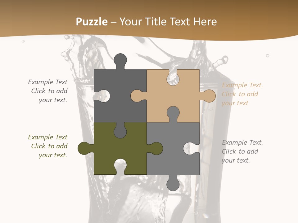 A Glass Filled With Water On Top Of A Table PowerPoint Template