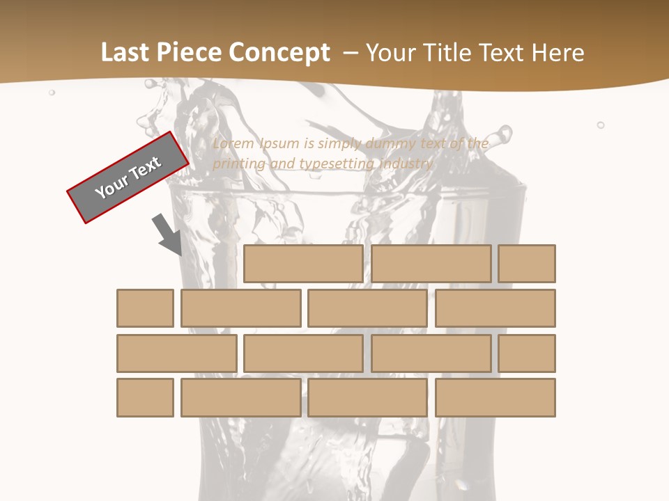 A Glass Filled With Water On Top Of A Table PowerPoint Template