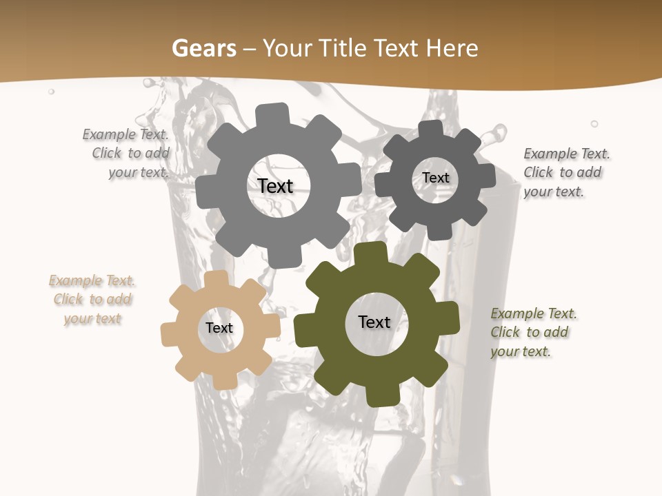 A Glass Filled With Water On Top Of A Table PowerPoint Template