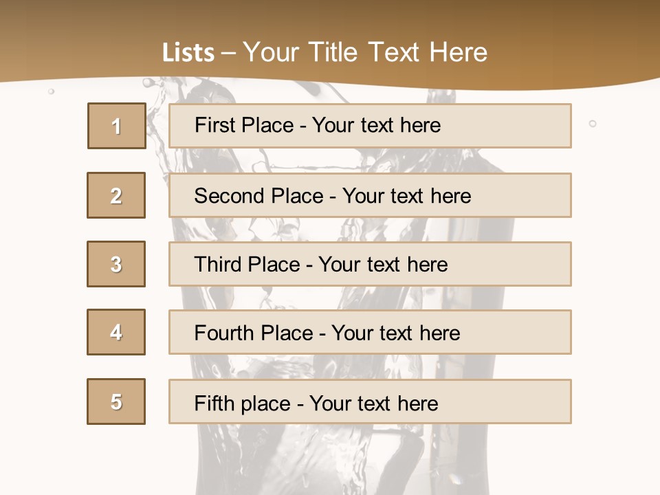 A Glass Filled With Water On Top Of A Table PowerPoint Template