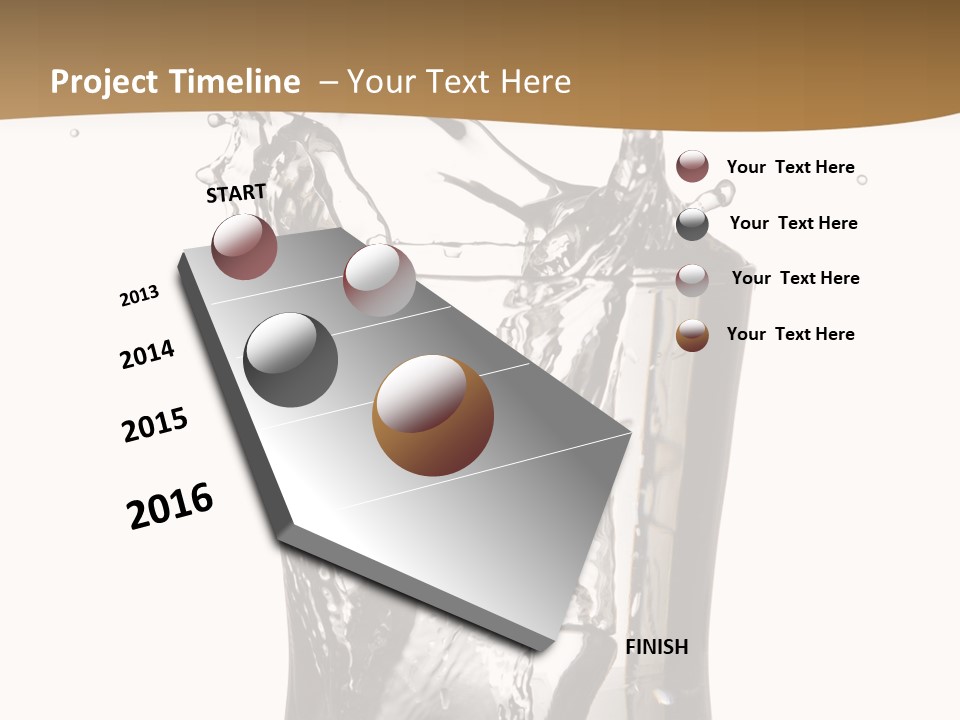A Glass Filled With Water On Top Of A Table PowerPoint Template