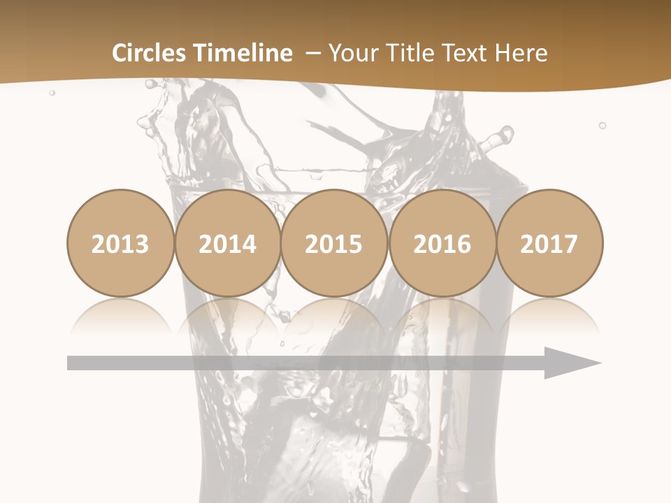 A Glass Filled With Water On Top Of A Table PowerPoint Template