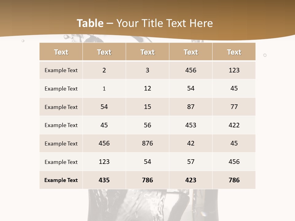 A Glass Filled With Water On Top Of A Table PowerPoint Template