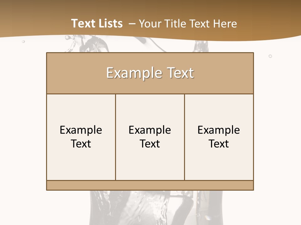 A Glass Filled With Water On Top Of A Table PowerPoint Template