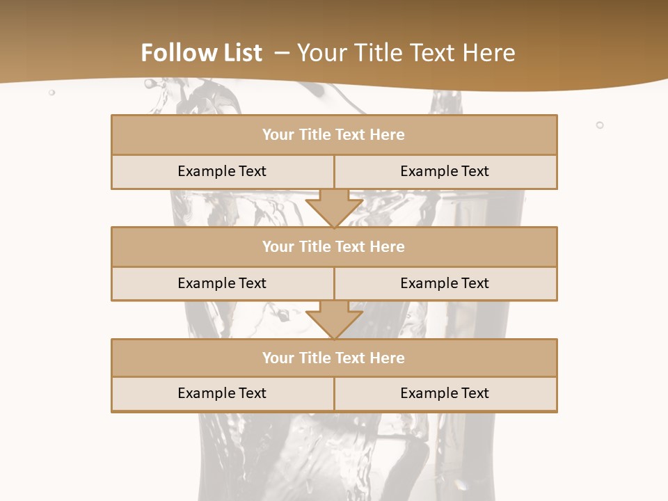 A Glass Filled With Water On Top Of A Table PowerPoint Template
