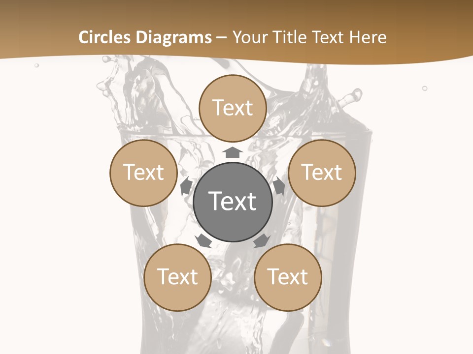 A Glass Filled With Water On Top Of A Table PowerPoint Template