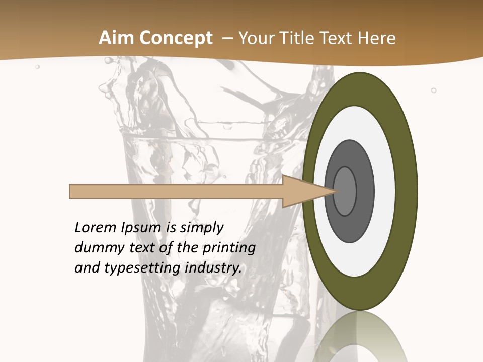 A Glass Filled With Water On Top Of A Table PowerPoint Template