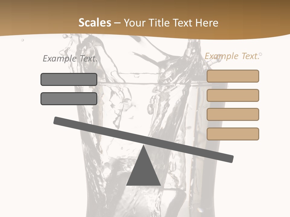 A Glass Filled With Water On Top Of A Table PowerPoint Template