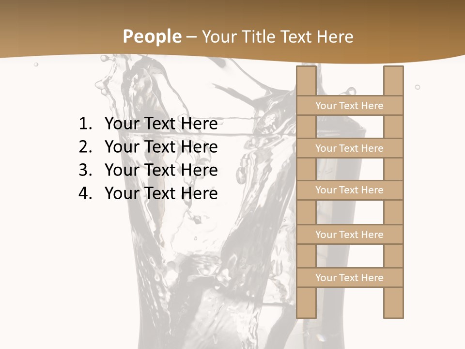 A Glass Filled With Water On Top Of A Table PowerPoint Template