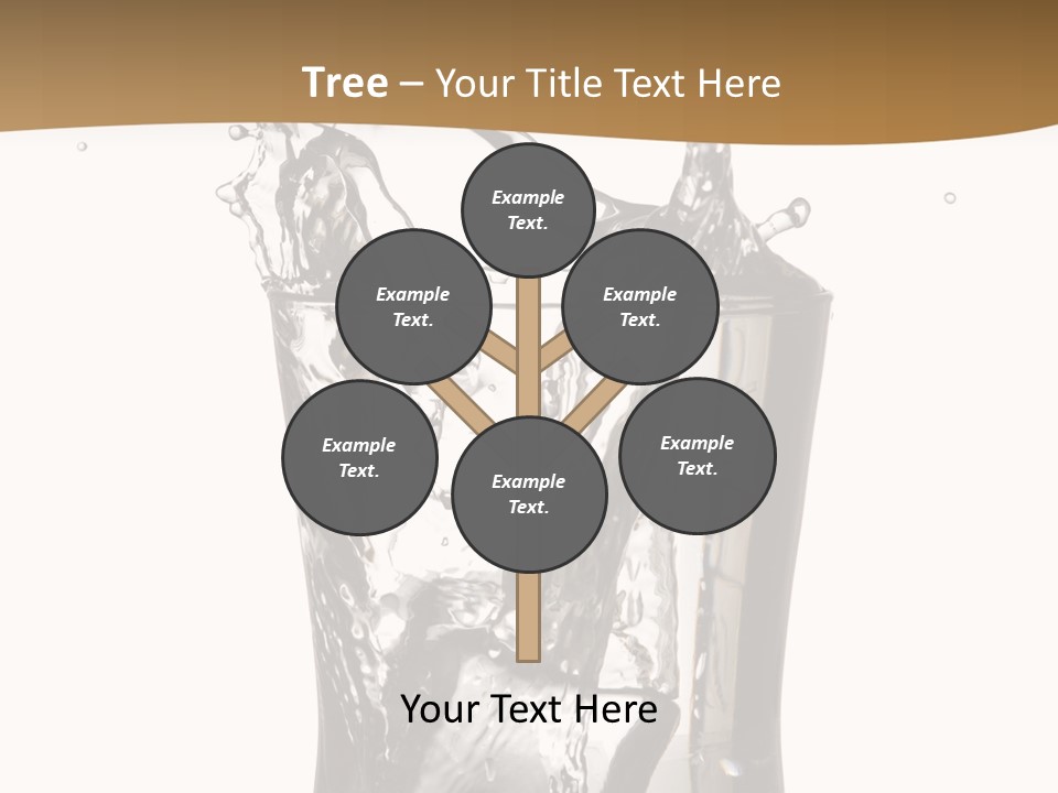 A Glass Filled With Water On Top Of A Table PowerPoint Template