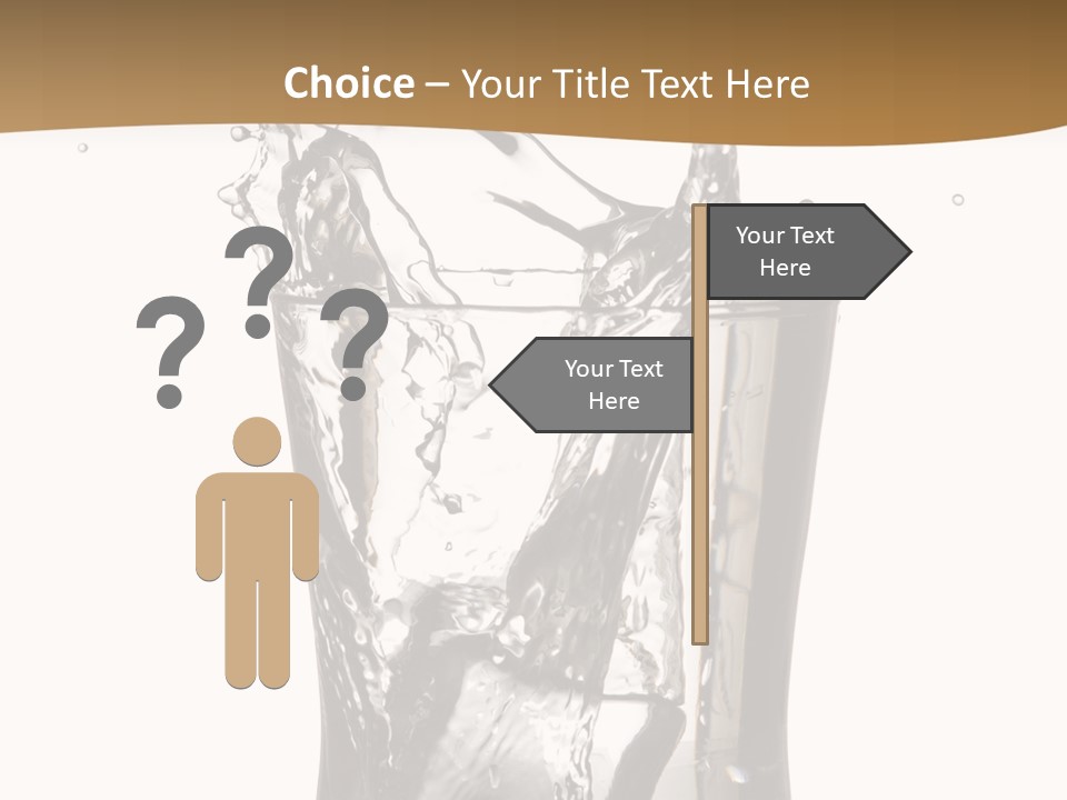 A Glass Filled With Water On Top Of A Table PowerPoint Template