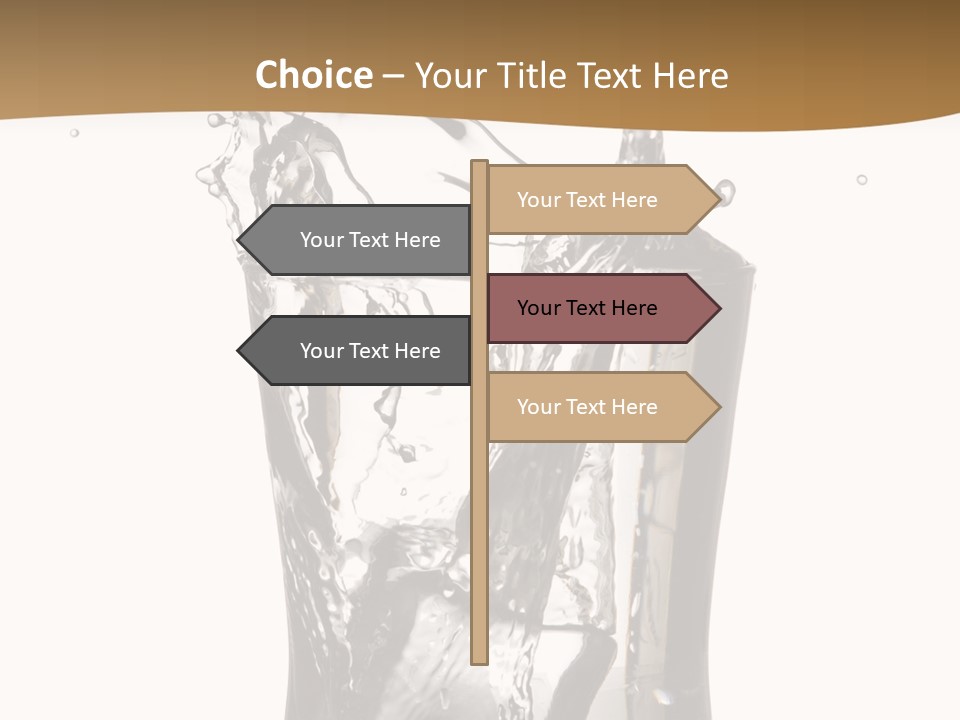 A Glass Filled With Water On Top Of A Table PowerPoint Template