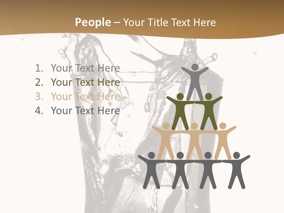 A Glass Filled With Water On Top Of A Table PowerPoint Template