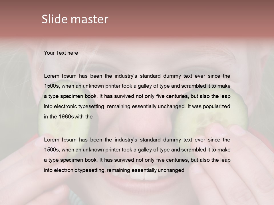 Food Vegetable Girl PowerPoint Template