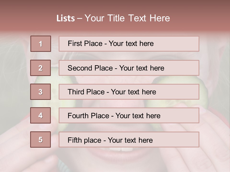 Food Vegetable Girl PowerPoint Template