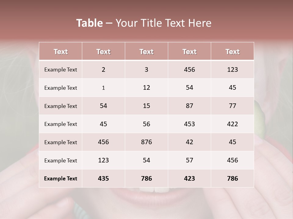 Food Vegetable Girl PowerPoint Template