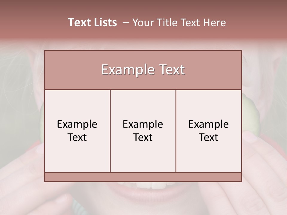 Food Vegetable Girl PowerPoint Template