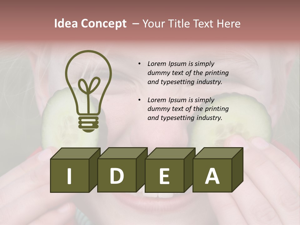 Food Vegetable Girl PowerPoint Template