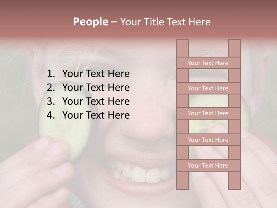 Food Vegetable Girl PowerPoint Template