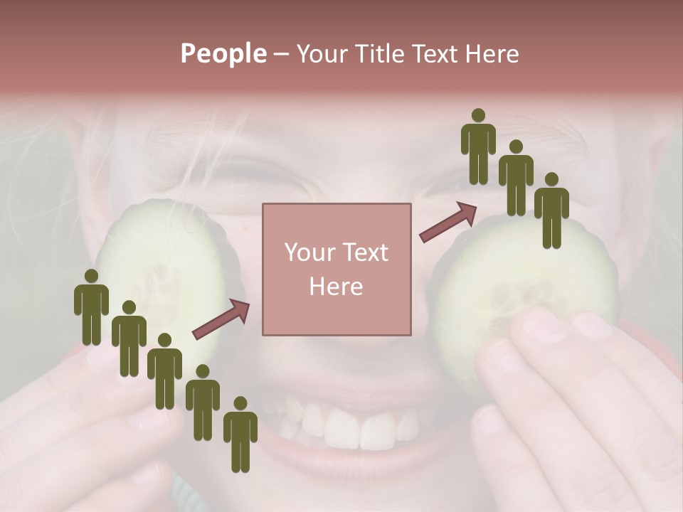 Food Vegetable Girl PowerPoint Template