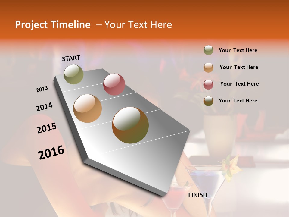 Glass Discotheque Beverage PowerPoint Template