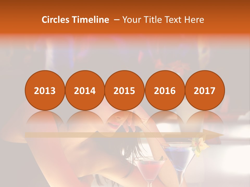 Glass Discotheque Beverage PowerPoint Template