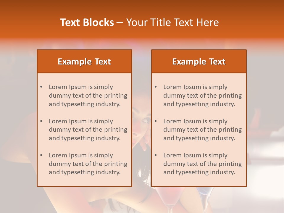 Glass Discotheque Beverage PowerPoint Template
