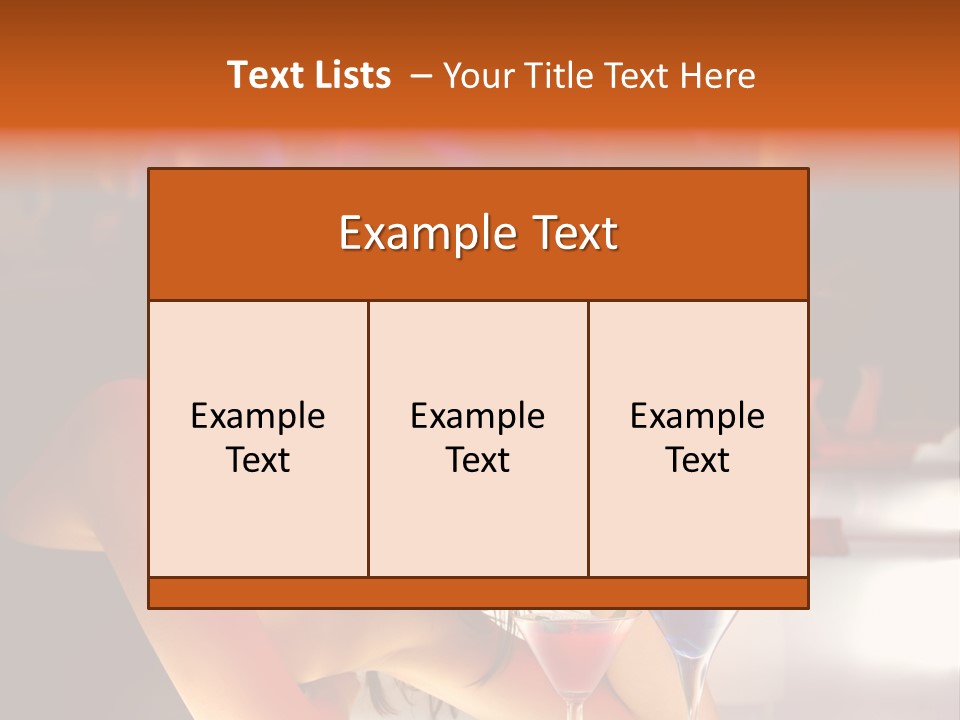 Glass Discotheque Beverage PowerPoint Template