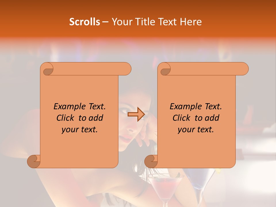 Glass Discotheque Beverage PowerPoint Template