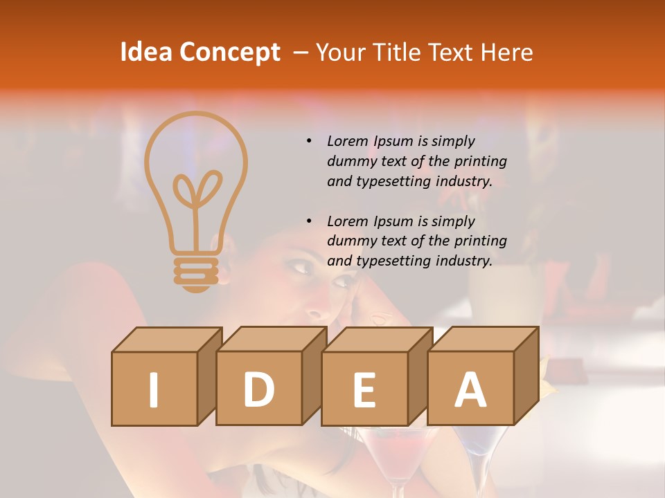 Glass Discotheque Beverage PowerPoint Template