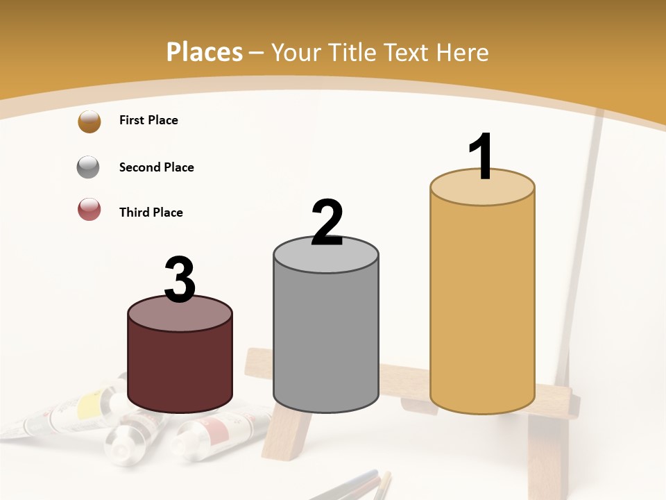 Painting Easel Academy PowerPoint Template