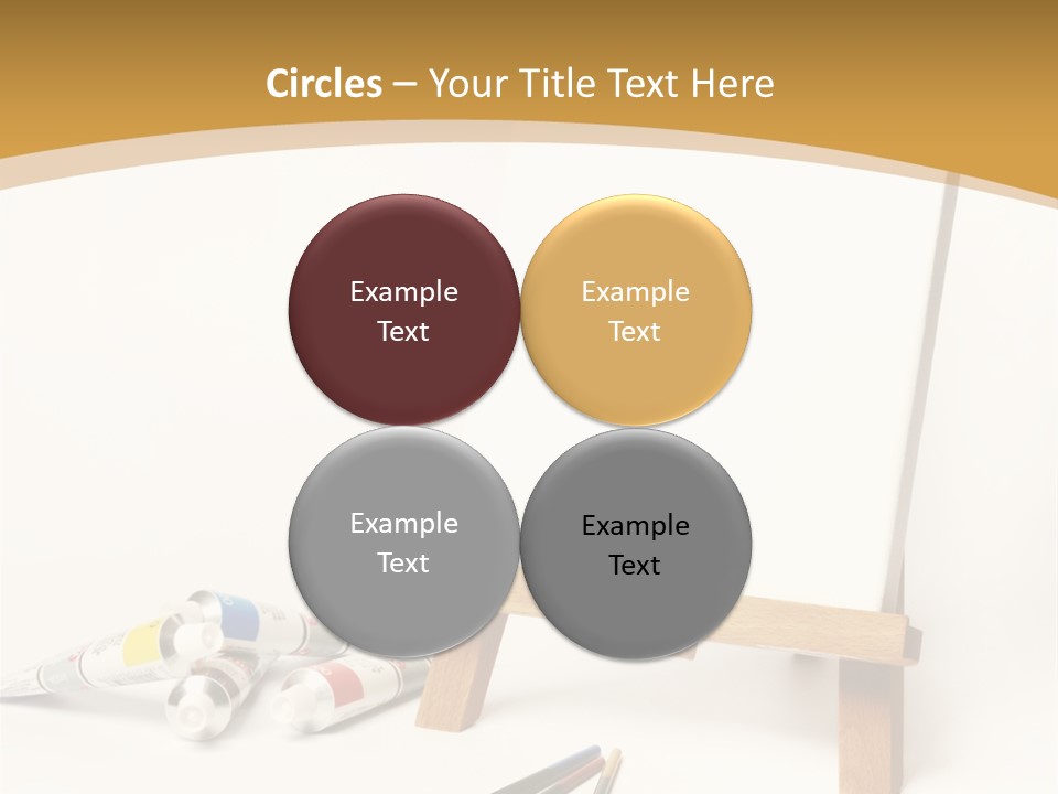 Painting Easel Academy PowerPoint Template