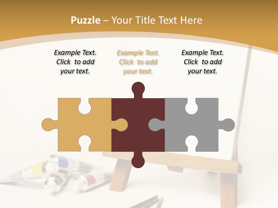 Painting Easel Academy PowerPoint Template