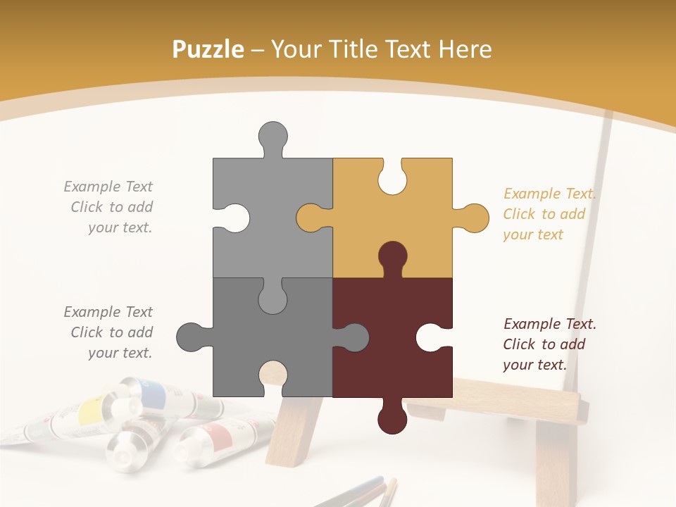 Painting Easel Academy PowerPoint Template