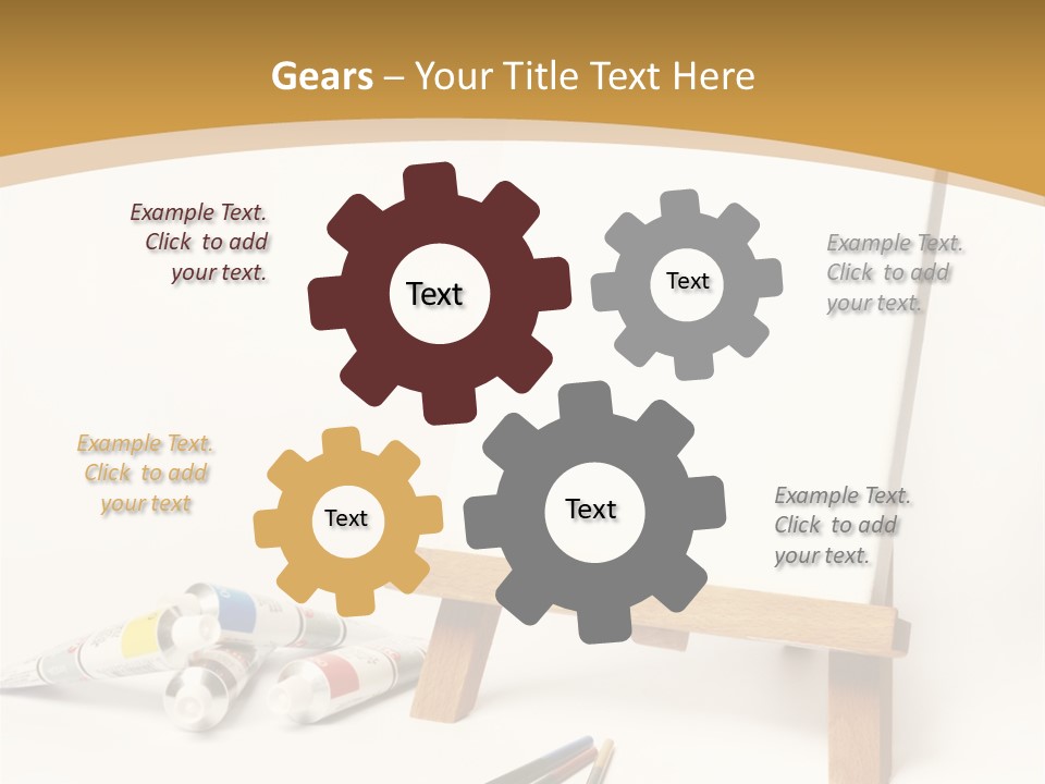 Painting Easel Academy PowerPoint Template