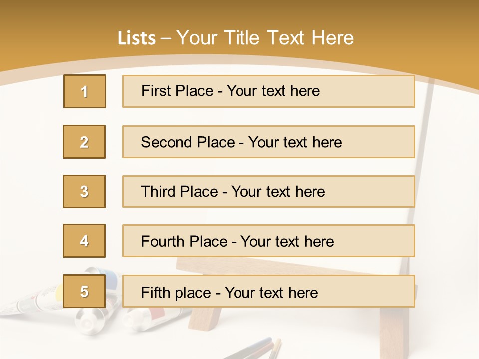 Painting Easel Academy PowerPoint Template