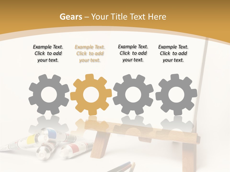 Painting Easel Academy PowerPoint Template