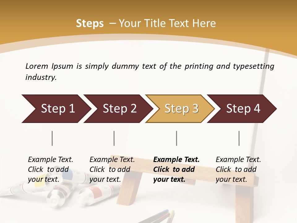 Painting Easel Academy PowerPoint Template