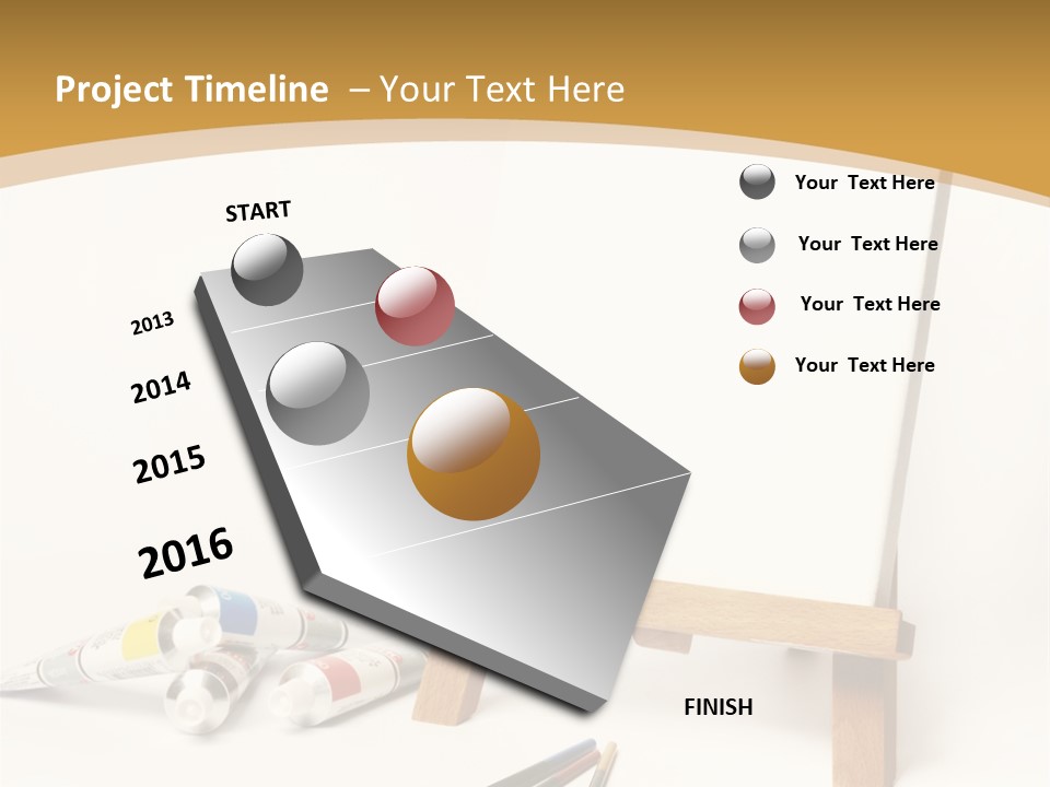 Painting Easel Academy PowerPoint Template